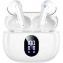 Wireless Earbuds, 2025 Ear Buds with Big Bass Stereo Sound, Lightweight Bluetooth Earbuds with 48 Hours Playtime, in-Ear Fit Earphones, IPX7, Hands-Free Calls with AI for iPhone, Android, Pad