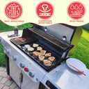 6789 Genesis II 400 Full Size Griddle Insert for Weber GS4 II 400 Series Grills Parts Genesis 2 E-410 S410 E-435 S-435 E-440 S-440 LX E/S-440 Flat Top Griddle with Handles, Carbon Steel for 66097