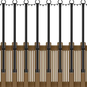 NUERPO 8 Pack String Light Poles,5Ft Metal Poles for Outdoor String Lights,Outdoor Light Poles with Post,Poles/Stand for Outside,Patio,Deck,Backyard,Garden Wedding,Party