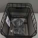 Rear Bike Basket - Large Bicycle Rear Basket with Cargo Net and Waterproof Cover, Wire Bike Baskets Rear Large Capacity (NO Bike Rack Include)