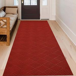 jxgzyy 2'11" x 9'10" Red Carpet Runner for Party, Non-Slip Red Outdoor Rug for Holiday, Wedding, Party, Event