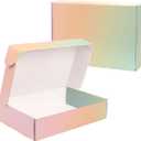 OUGEBOX 30 Pack 9x6x4 Colorful Shipping Boxes Medium, Mailer Cardboard Boxes for Packaging Small Business Bulk