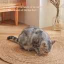 13.78In Cat Scratcher Pad - Hand-Woven Natural Cattail Mat, Spiral Texture Cat Scratching Board for Medium-Small Adult Cats, Cat Scratch Furniture Protector