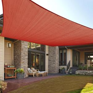 LOVE STORY 20' x 26' Rectangle Sun Shade Sail Large Sunshade Sail UV Block for Patio Garden, Terra Red