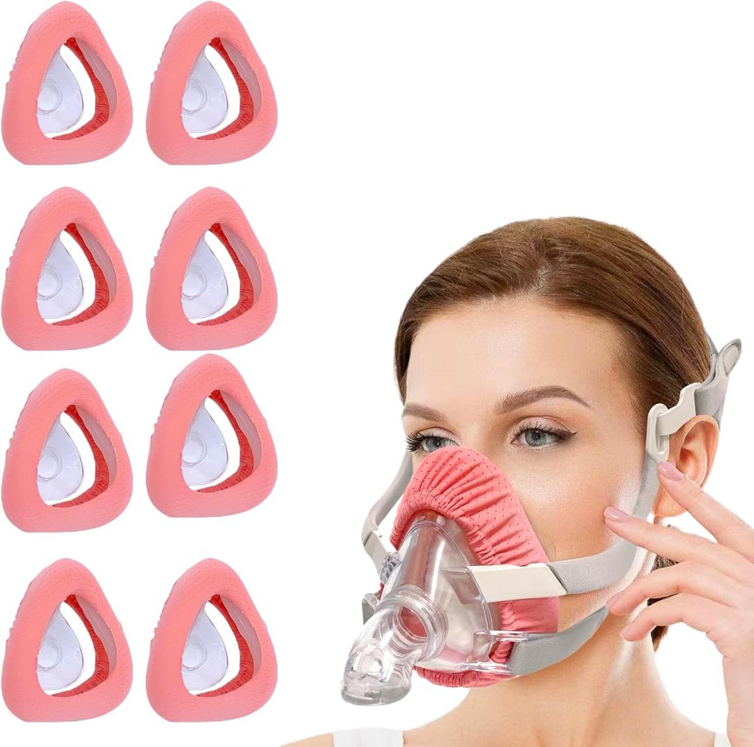 8 Pack Pink Intended for CPAP Mask Liners,Cool and Silk Feel Cover One Size Compatible with Most Full Face Style CPAP Mask Improve The Comfort of Wearing The Mask CPAP Mask)