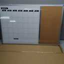 Magnetic Dry Erase Calendar Whiteboard Corkboard Combo, 36 x 24 Inch Monthly Calendar Whiteboard Bulletin Corkboard for Wall, Aluminum Frame with Dry Erase Markers, Magnets, Push Pins (36 x 24 Inch)