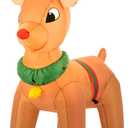 Celebright Christmas Inflatable Reindeer - Outdoor/Indoor Bright LED Light Up Porch Decoration - Built in Air Compressor - Pegs Included for Garden Use 100cm (3.3ft)