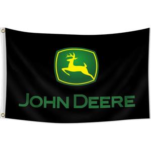 John Flag Deere Banner Flags,3x5 Feet with 2 Brass Grommets for College Dorm Decor, Outdoor, Gift, Indoor, Garage, Home,House