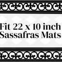 Evergreen Flag Sassafras Door Mat Tray, All-Weather Weatherproof Doormat for Indoor and Outdoor Entrance, Non-Slip Backing Entryway Front Door Mats (Fleur Scroll, 32 x 20 Inches) (1'8" x 2'8" (Rectangular))