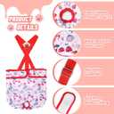 Female Dog Diapers 3 Pack Washable Dog Diapers Female Dog Diaper that Stay on Dog Diaper Female with Suspenders Reusable Doggie Diapers for Incontinence and Puppy Training(XS for Puppies)