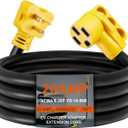 10ft NEMA 6-20P to 14-50R EV Charger Adapter Cord, 20 Amp 3 Prong Male to 50 Amp 4 Prong Female Adapter with Handle, Only for Tesla or EV Charging, SJTW 10 AWG/3C, ETL Listed