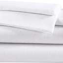 Eddie Bauer - Flannel Sheets Queen Size, Anti-Pilling & Wrinkle Resistant Cotton, Touchably Soft for All-Season Comfort - Bed Sheets with Matching Pillowcases & Fitted Sheet (Solid White)