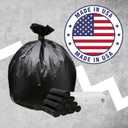 45 Gallon Garbage Trash Bag 40X46" 1.2 Mil Black 100 Count Can Liner Bulk 40 Gallon 41 Gallon 42 Gallon 43 Gallon 44 Gallon Made in USA
