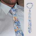 Ties for Men, Floral Mens Tie Skinny Tie for Men Cotton Floral Necktie for Wedding