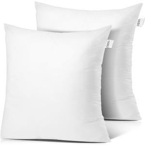 Nestl Throw Pillows for Couch, 28x28 Pillow Inserts, Soft Throw Pillow, Lightweight 28x28 Pillow, Machine Washable Sofa Pillows, White Throw Pillows, Premium Euro Pillow Insert Set of 2