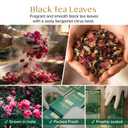 VAHDAM, Blooming Rose Black Tea - Premium Black Tea with Rose Petals (3.5oz) DELICIOUS & AROMATIC Black Tea Loose Leaf with Fragrant Rose Petals | Vacuum Sealed Pack (EXP 09/30/27)