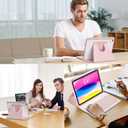 besky Keyboard case for iPad A16 11th 10th Generation 11/10.9 inch, Detachable Keypad360 Rotatable Magnetic Cover with Pencil Holder for iPad 11 2025 10 Gen 2022 - Light Pink