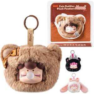 Rolife Nanci Plush Figure Stuffed Animal, Cute Cat Soft Toy, Kawaii Mini Plush Doll for Girls Kids, Collectible Anime Gift (Bear)