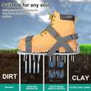 Lawn Aerator Shoes for Grass - Pre-Assembled Grass Aerator Shoes for Lawn - Soil Yard Aerator Tool for Aerating Patio Garden, Gray, Medium Size