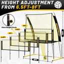 MangoStar Volleyball Training Equipment, Volleyball Net System with Freely Height-Adjustable for Backyard, Volleyball Practice Net for Serving Setting Spiking, Easy Set Up for Indoor and Outdoor Use