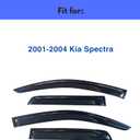 IG Window Visors Fit for 2001-2004 Kia Spectra, Out-Channel Rain Guards Vent Wind Deflectors 4PC, Car Accessories for 01-04 Spectra