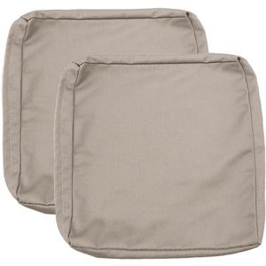 Sqodok Outdoor Cushions Covers 24x24 inch, 2Pack Patio Cushion Covers for Outdoor Furniture Waterproof Outside Seat Slipcovers Replacement Chair Cushion Covers for Sofa, Wicker Chair, Tan