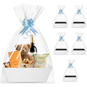 Xniseng [5pk Gift Wrap Boxes，Gift Basket empty, baskets for gifts empty | For Holiday, Birthday, Wedding, Christmas, Valentines, Thanksgiving, Easter, Halloween, 1 Count