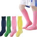 Marchare Boys Soccer Socks Toddler Football Socks Knee High Solid Sports Socks For Boys Girls