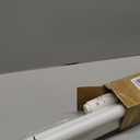 White Tension Curtain Rod 51-165In, Long Adjustable Tension Rods No Drilling for Window or Bathroom, Outdoor Curtain Rods for Patio, Easy to Install, Never Rust, Rod Diameter 1.26 Inches-White