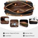 Fashion Small Leather Crossbody Bags for Women Trendy Casual Cross Body Handbags Crossover Travel Purses with Zipper Pockets (Blackbrwon)