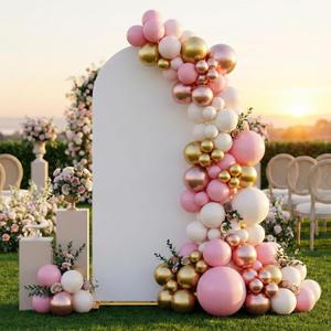 White Arch Backdrop Cover, 7.2x4ft Spandex Balloon Arch Cover for Backdrop Stand, Thick Wrinkle-Free Double-Sided Fabric Stretchy Background for Baby Shower, Wedding, Birthday, Event Party Decoration