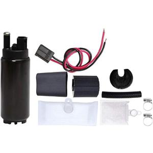 Universal 255LPH High Flow Intank Fuel Pump Electric Fuel Pump GSS342 HFP-342 E85 gasoline 43PSI with 8 PCS Installation Kit (Black)