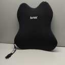 QUTOOL Lumbar Support Pillow for Car, Truck Accessories Travel Essentials, Memory Foam Back Cushion for Driving Seat, Back Pain Relief,Washable Cover, Lower Back Support Fits Most Cars(Black)