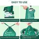 125 Count Cat Poop Bags with Handles, Disposable Litter Bags for Pet Poop, Extra-Thick Kitty Cat Waste Bags Easy Tie Leak-Proof Strengthen Unscented (Made of 70% Recycled Plastic)