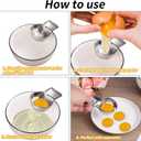 Egg Yolk Separator, Stainless Steel Egg White Splitter Separator Filter Remover Tool Home Kitchen Gadget Accessories for Cooking Baking Easy Separation (Silver)