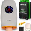 Lunix LX7 FSA Carpal Tunnel & Wrist Pain Relief Device, Heated Air Compression Hand Massager for Arthritis, Mothers Day Gifts for Women & Mom, Touchscreen, Cloud Gray