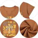 Fall Pumpkin Shirts for Women: Cute Pumpkin V Neck Shirt Thanksgiving Graphic Tees Halloween Pumpkin Tops (S)