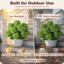2 Set Outdoor Artificial Hydrangea Flowers 28 inch Large Faux Hydrangea Brush with UV Resistant Design Potted Plant for Front Porch Garden Patio Decor (Green)