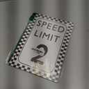 Race Car Birthday Decor, Speed Limit 2 Sign, Fast One, Race Car Birthday Party Decorations, 811 Wooden Play Sign with Stand, Let's Go Racing Party Supplies for Boy Race Fans - SL2