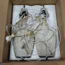 Rustic Farmhouse Table Lamps Set of 2 Small 21" Country Cottage Coastal Bedside Lamps with Retro White Finish for Bedroom or Living Room Nightstands (Bulbs Not Included)