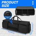 42" Soft Rifle Case for 4 Guns with Molle, Tactical Multi Gun Bag with Padded Dividers and Backpack Straps, Extra Pockets for Outdoor Hunting and Shooting Range, Safe Storage Shipping (Black)