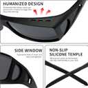 Polarized Sunglasses Fit Over Glasses for Men Women, Wrap Around Sun Glasses for Driving Fishing UV400 Protection