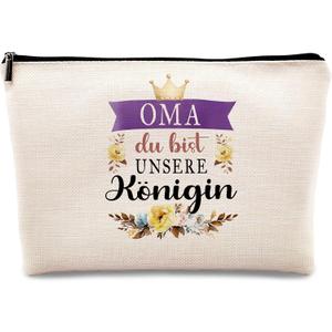kdqua Oma Gifts Makeup Bag, Grandma Gifts for for Mother's Day from Grandkids Grandson Granddaughter, Grandmother Gift Cosmetic Bags Zipper Pouch Travel Organizer Toiletry Bag