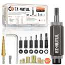 Rivet Nut Installation Tool Set Flat Head Rivnut Threaded Insert Nut Kit SAE & Metric for Metal Heavy Duty Zinc Plated Nutsert (Metric Tool Assortment(120pcs))