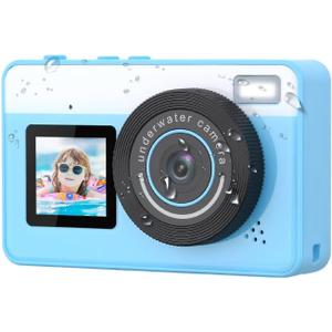 Mafiti Underwater Camera 10FT Waterproof Camera Snorkeling, Compact Floatable Digital Camera for Kids Teenagers Adults, Surfing Swimming and Kayaking, Blue