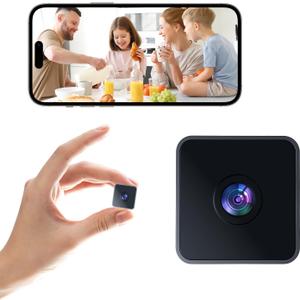 Hidden Cameras - Spy Camera - 1080P HD Indoor Camera - Mini Nanny Cam with Night Vision & Motion Detection- Indoor/Outdoor Wireless Security Cameras for Home, Car, Baby & Pet Monitoring(Square)-X1