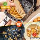 400Pcs Air Fryer Paper Liners, 5-8 QT Air Fryer Disposable Unbleached Non-Stick Parchment Paper Liner, Square 8 inch Baking Liner