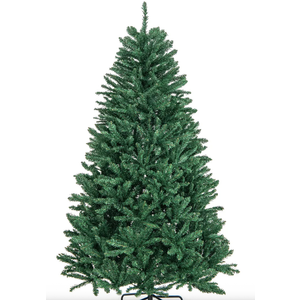 Artificial Christmas Tree 180 Cm 1355 PVC Branches Foldable Metal Stand with Hinges Quick Installation Green