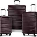 Samsonite Evolve SE Hardside Expandable Luggage with Double Spinner Wheels, Cordovan, 3PC Set (CO/M/L), 