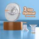 Hands Free Breast Pump Wearable MY-375 - Strong Suction, Low Noise, Wearable Breastfeeding Pump with 4 Mode &12 Levels, Portable Electric Breast Pump 24mm - 19/21/Insert/Flange, 2 Pack (White)